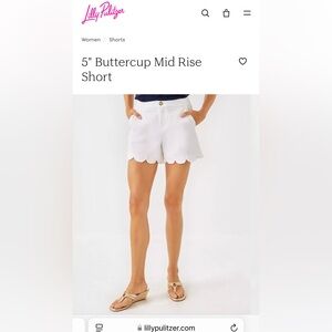 Navy Lily Pulitzer Scalloped Shorts